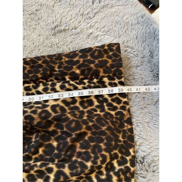 Lafayette 148 Talulah Leopard Print Wool Dress Sz‎ 8 ruffle side - Picture 8 of 9